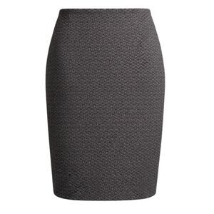 Express Classic Pencil Skirt in Black/Gray Tweed Pattern - Size 00